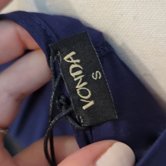 NWT - Blue Women's Cami Maxi Dress Sleeveless V Neck Solid Dress - Picture 11 of 13